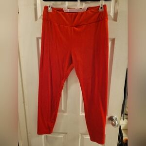 No Boundaries Vibrant Velvet/fleece Red Leggings Size Xl